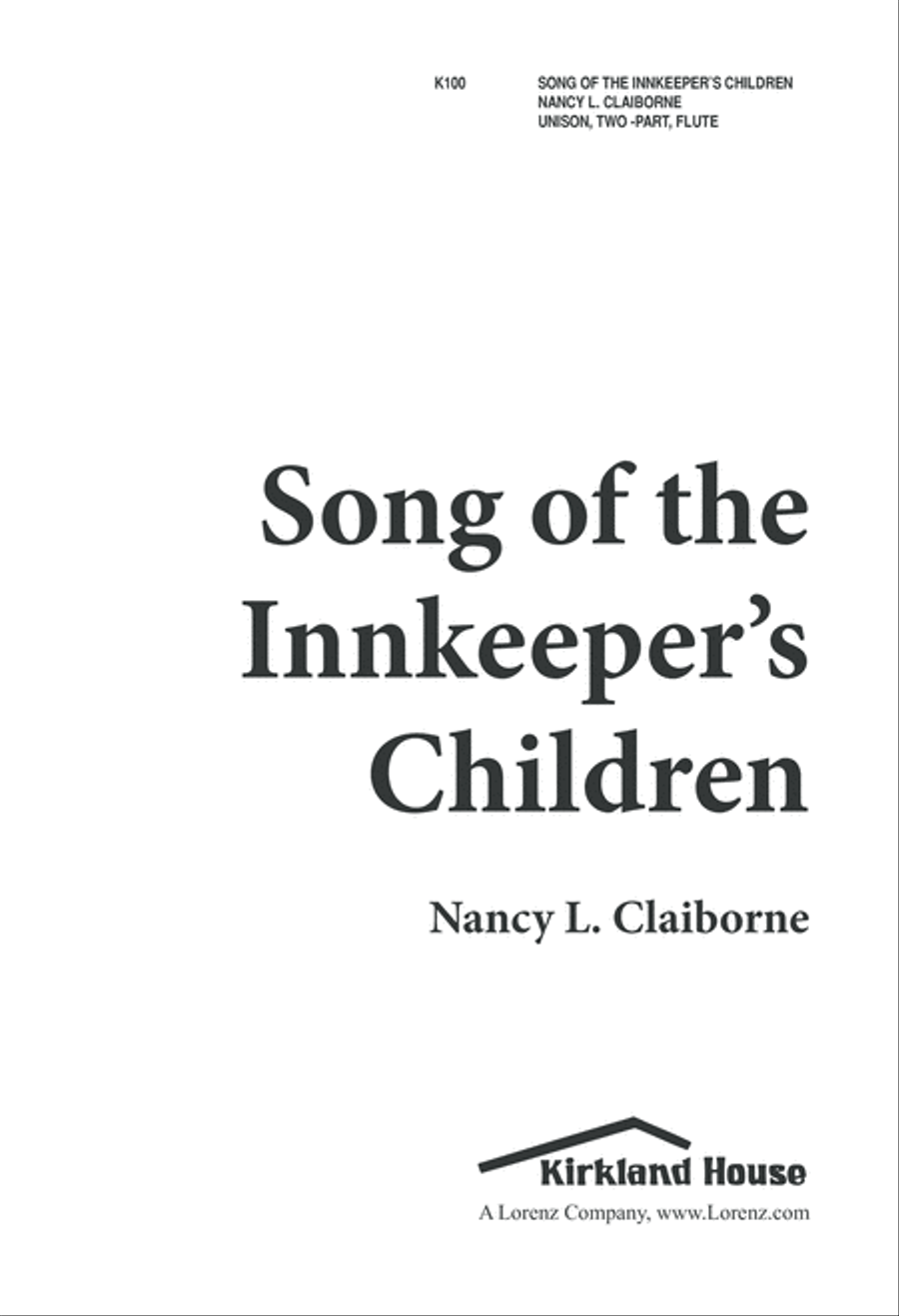 Song of the Innkeeper's Children (Digital Download) Unison Choir scores gallery preview page 1