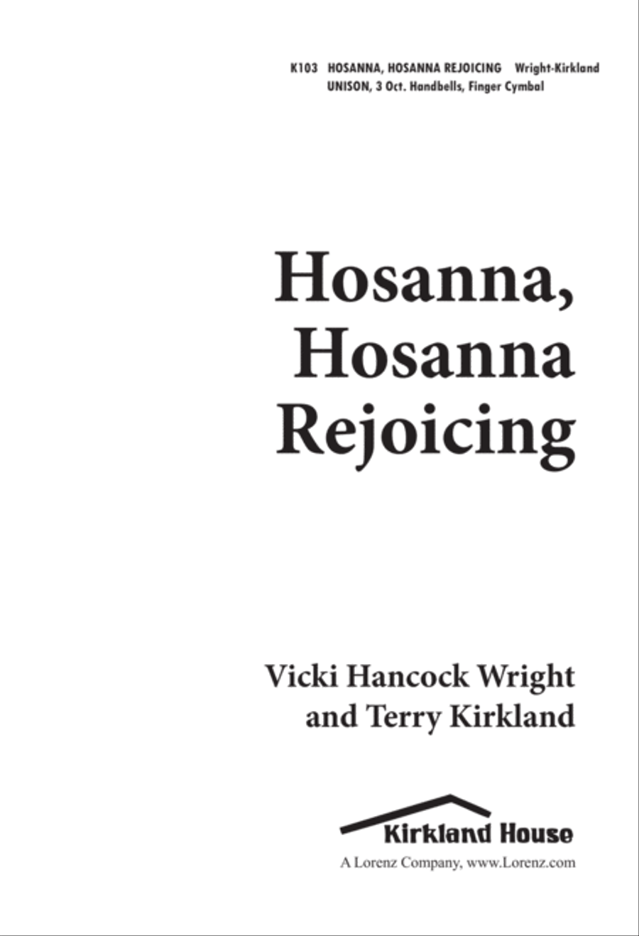 Hosanna, Hosanna, Rejoicing (Digital Download) Unison Choir scores gallery preview page 1