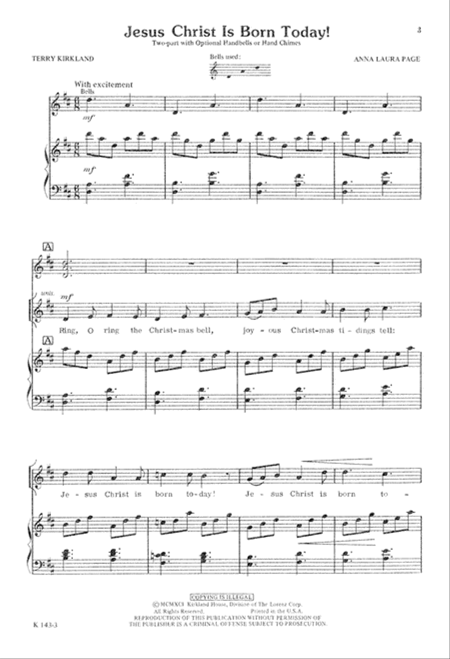 Jesus Christ Is Born Today! 2-Part scores gallery preview page 3