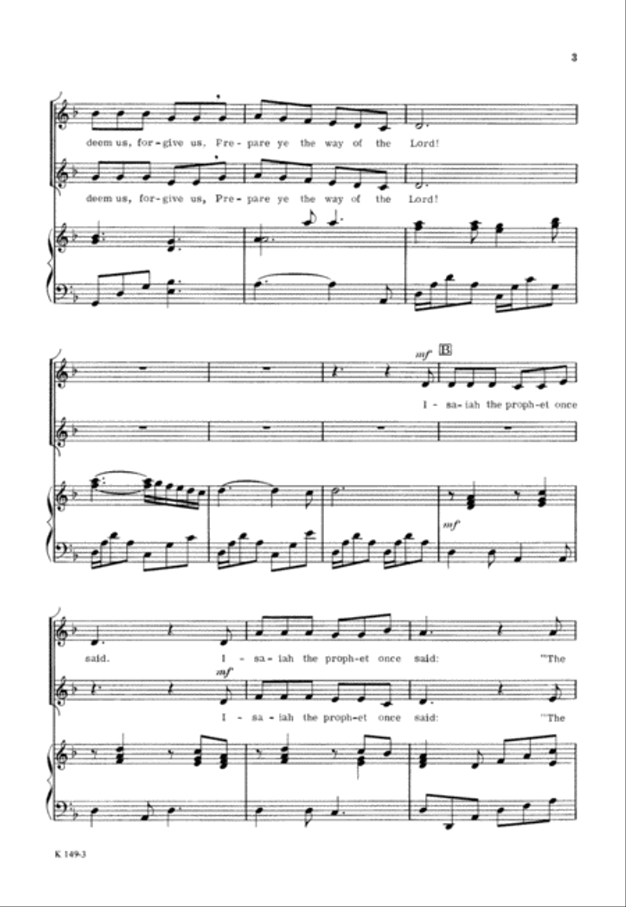Prepare Ye (Digital Download) 2-Part scores gallery preview page 3