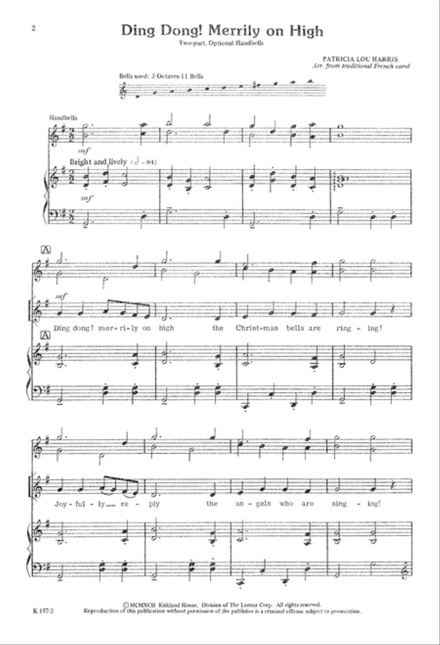 Ding Dong! Merrily on High (Digital Download) 2-Part scores gallery preview page 2