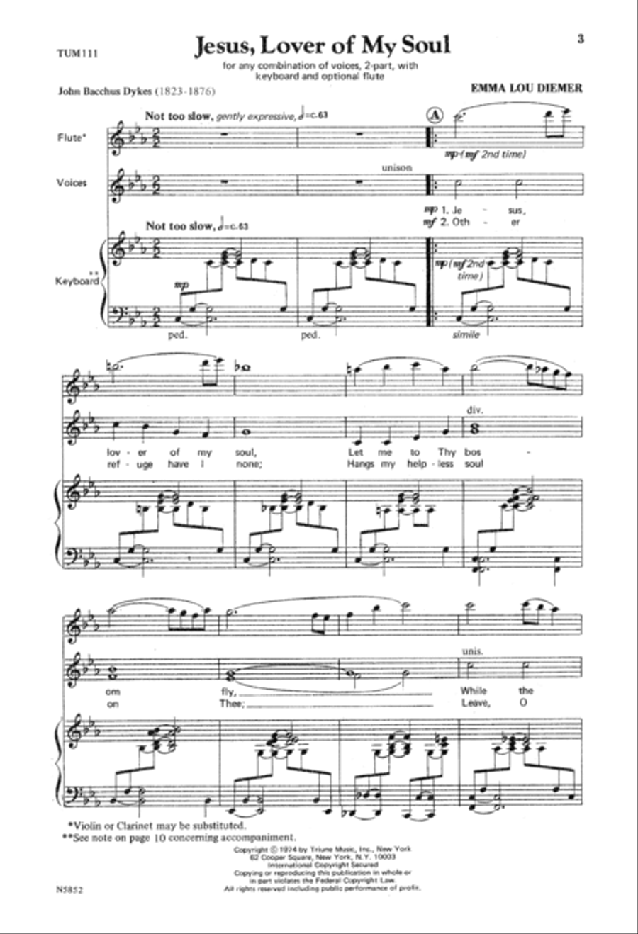 Jesus, Lover of My Soul (Digital Download) 2-Part scores gallery preview page 3