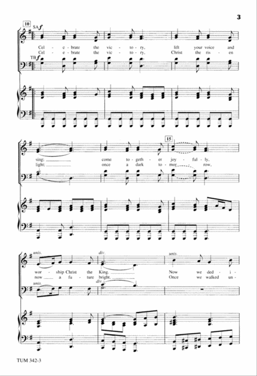 Celebrate the Victory (Digital Download) 4-Part scores gallery preview page 3