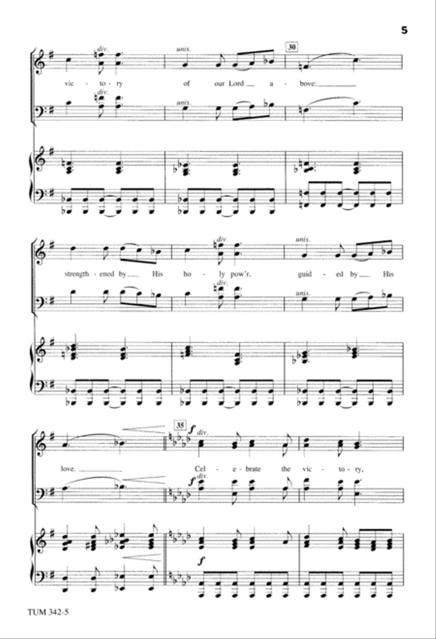 Celebrate the Victory (Digital Download) 4-Part scores gallery preview page 5