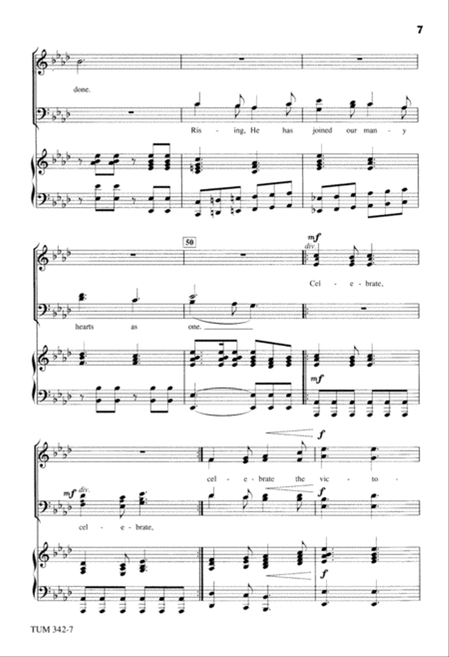 Celebrate the Victory (Digital Download) 4-Part scores gallery preview page 7