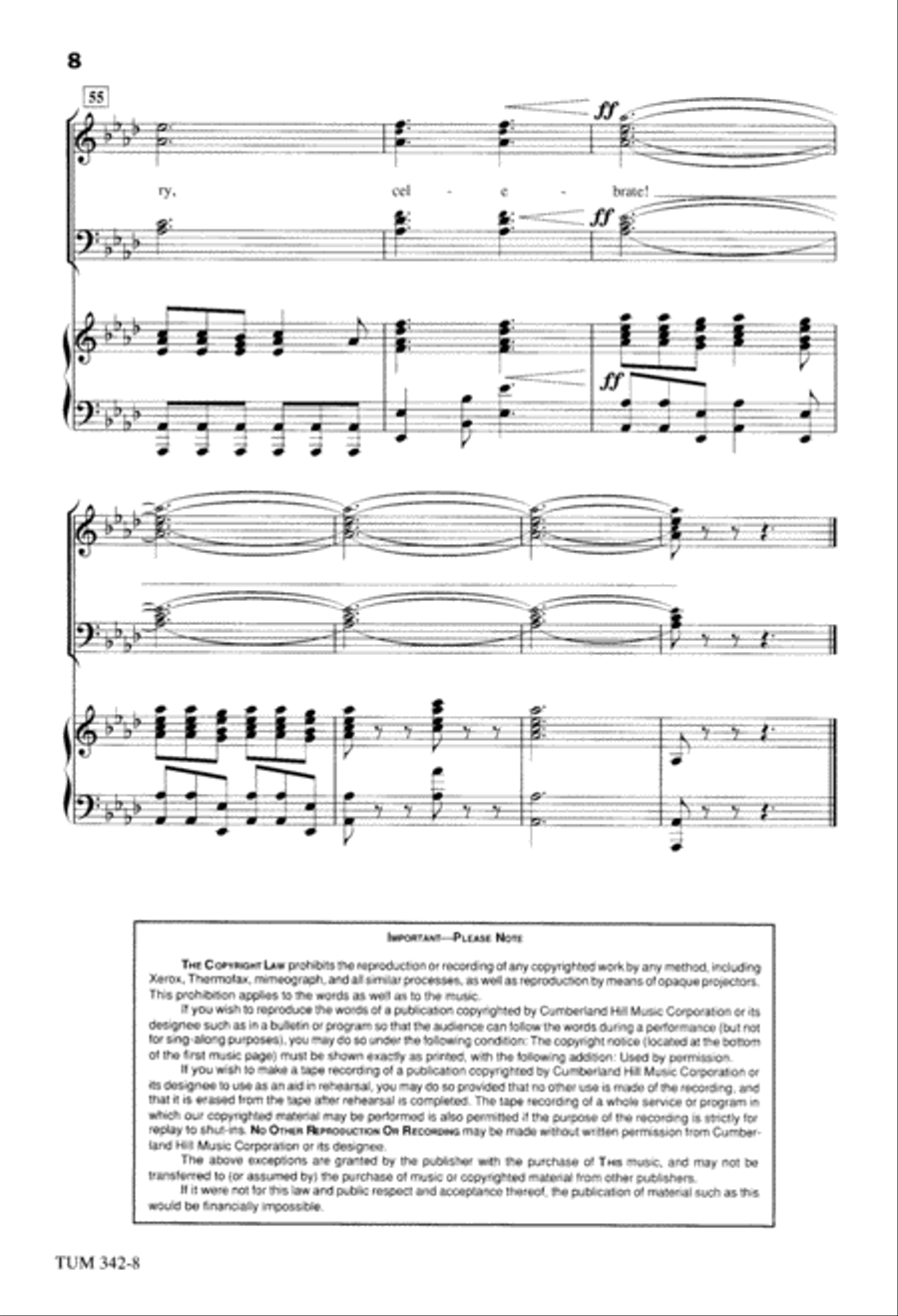 Celebrate the Victory (Digital Download) 4-Part scores gallery preview page 8