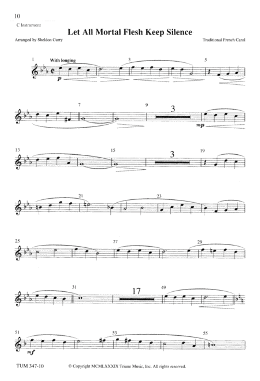 Let All Mortal Flesh Keep Silence (Digital Download) 4-Part scores gallery preview page 10