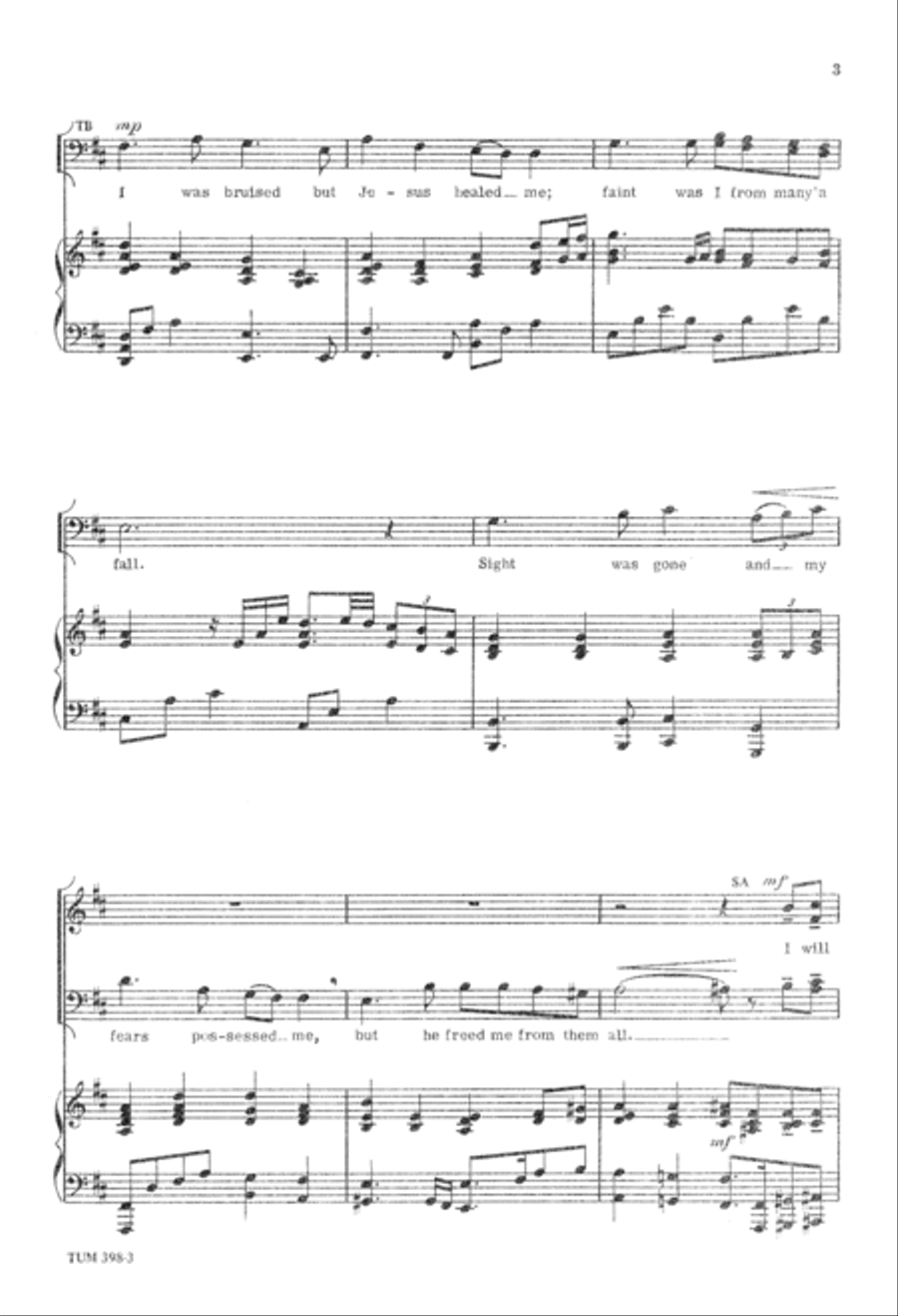 I Will Sing the Wondrous Story (Digital Download) 4-Part scores gallery preview page 3
