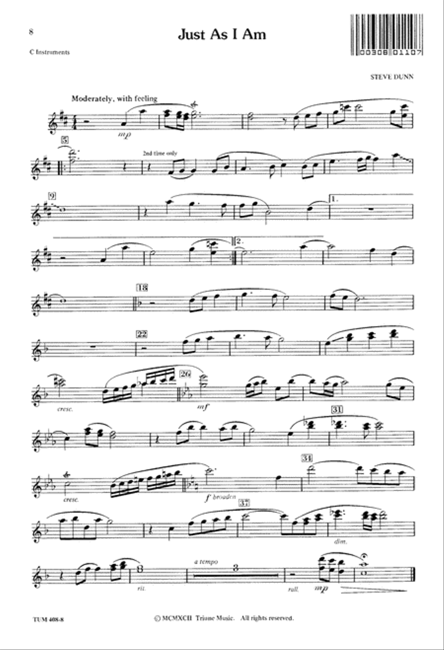 Just as I Am (Digital Download) 4-Part scores gallery preview page 8