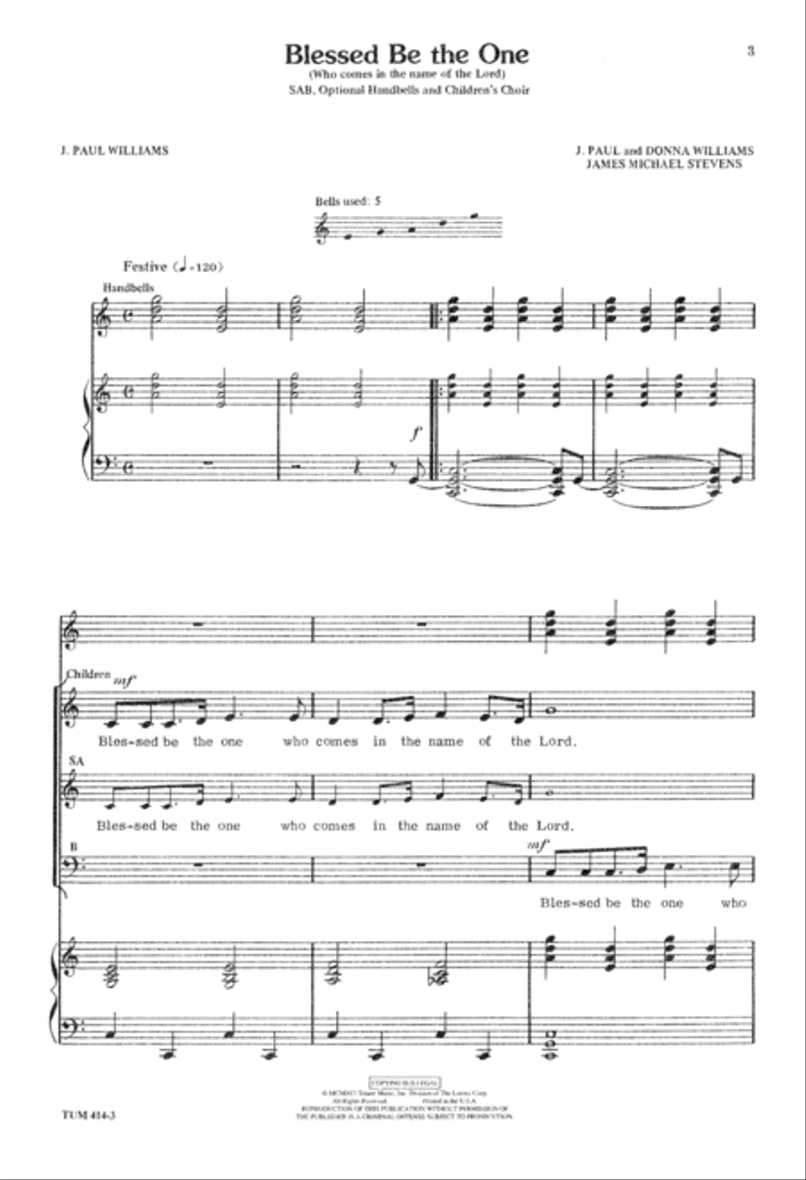Blessed Be the One (Digital Download) Unison Choir scores gallery preview page 3