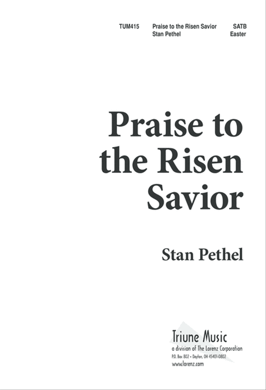 Praise to the Risen Savior (Digital Download) 4-Part scores gallery preview page 1