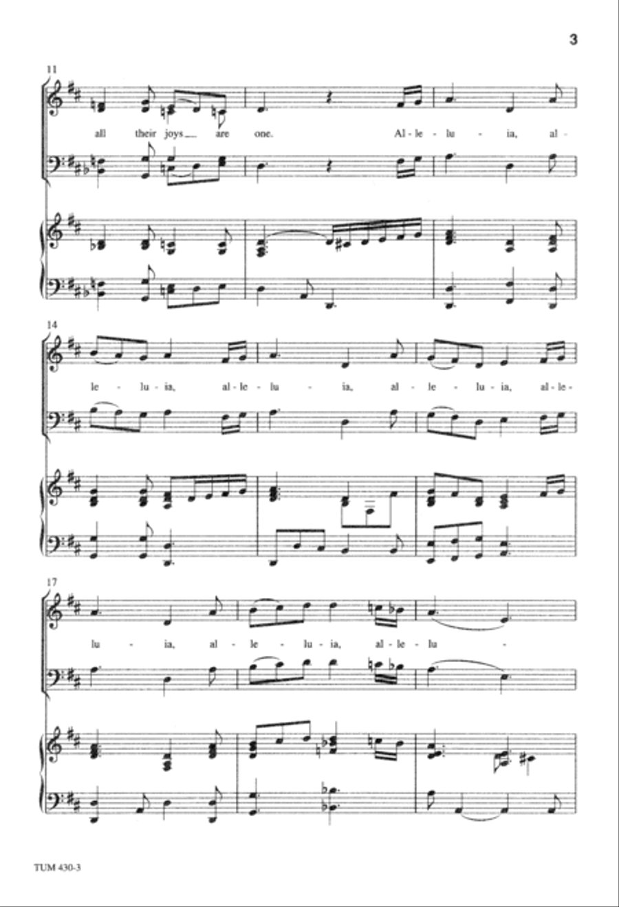 Come, Let Us Join Our Cheerful Songs (Digital Download) 4-Part scores gallery preview page 3