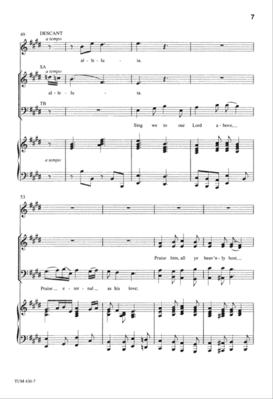 Come, Let Us Join Our Cheerful Songs (Digital Download) 4-Part scores gallery preview page 7