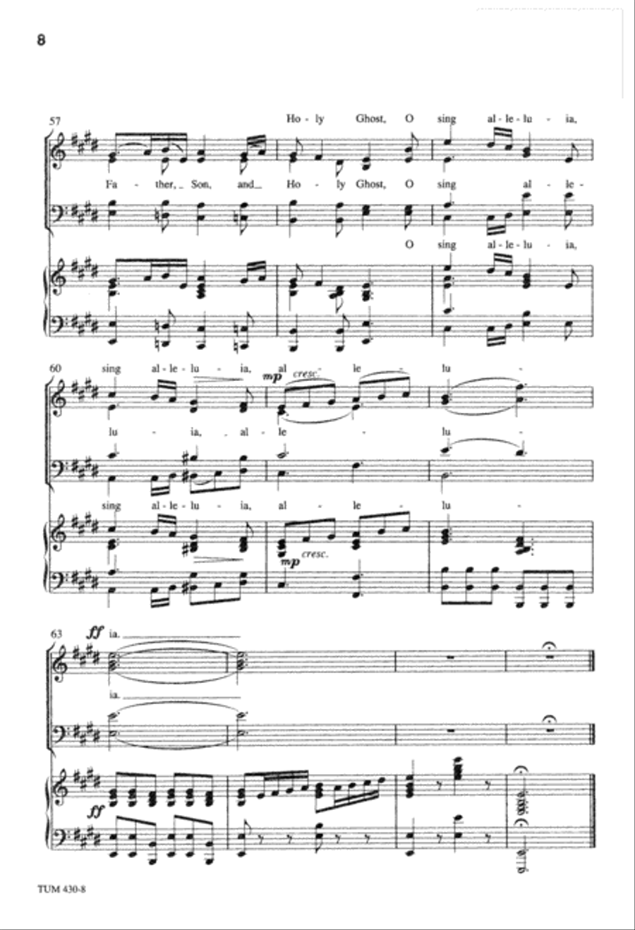 Come, Let Us Join Our Cheerful Songs (Digital Download) 4-Part scores gallery preview page 8