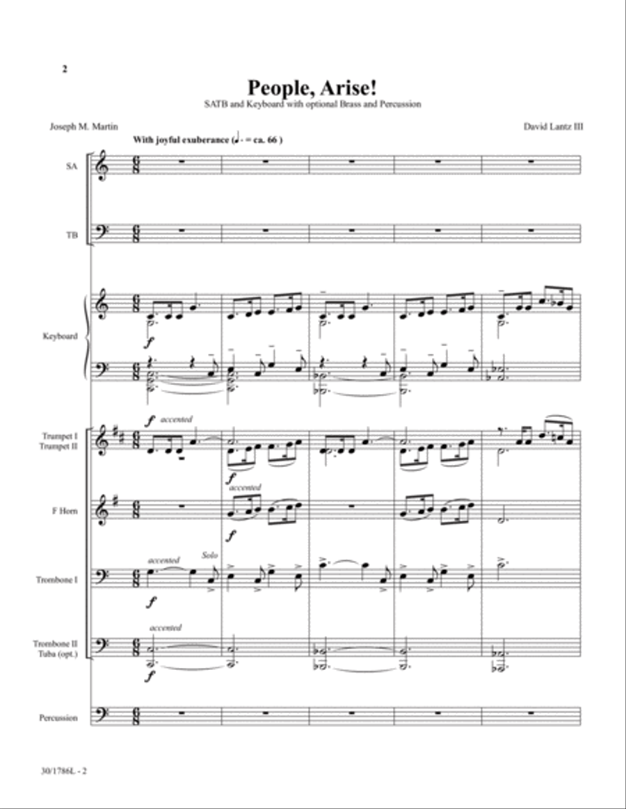 People, Arise - Brass/Perc Score and Parts Horn scores gallery preview page 2