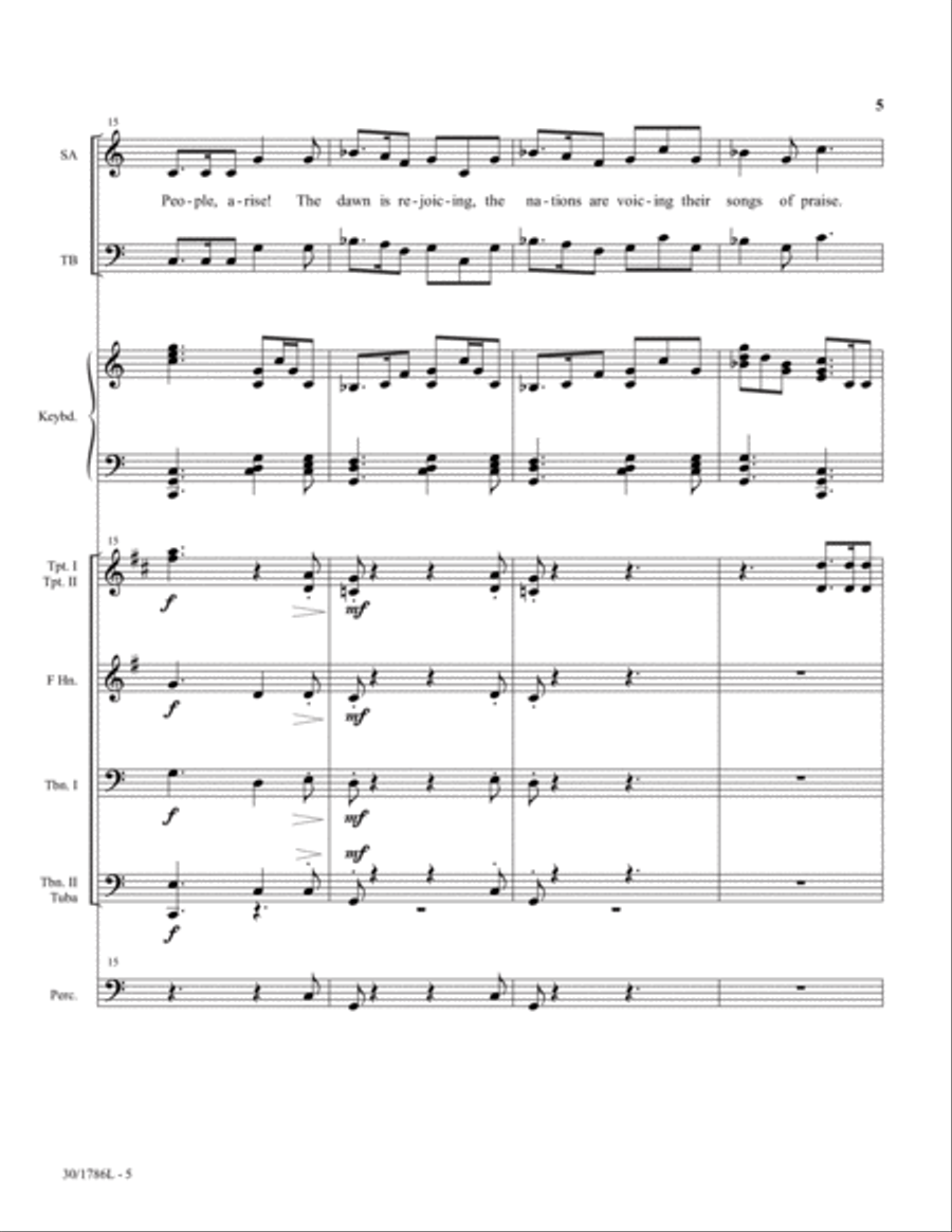 People, Arise - Brass/Perc Score and Parts Horn scores gallery preview page 5