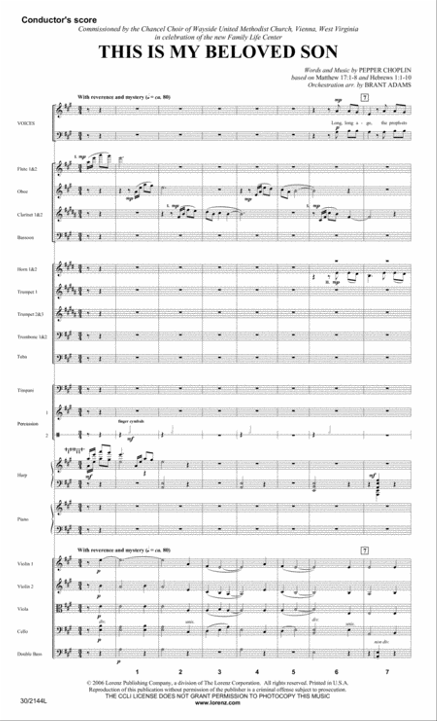 This Is My Beloved Son - Orchestral Score and Parts Full Orchestra scores gallery preview page 3