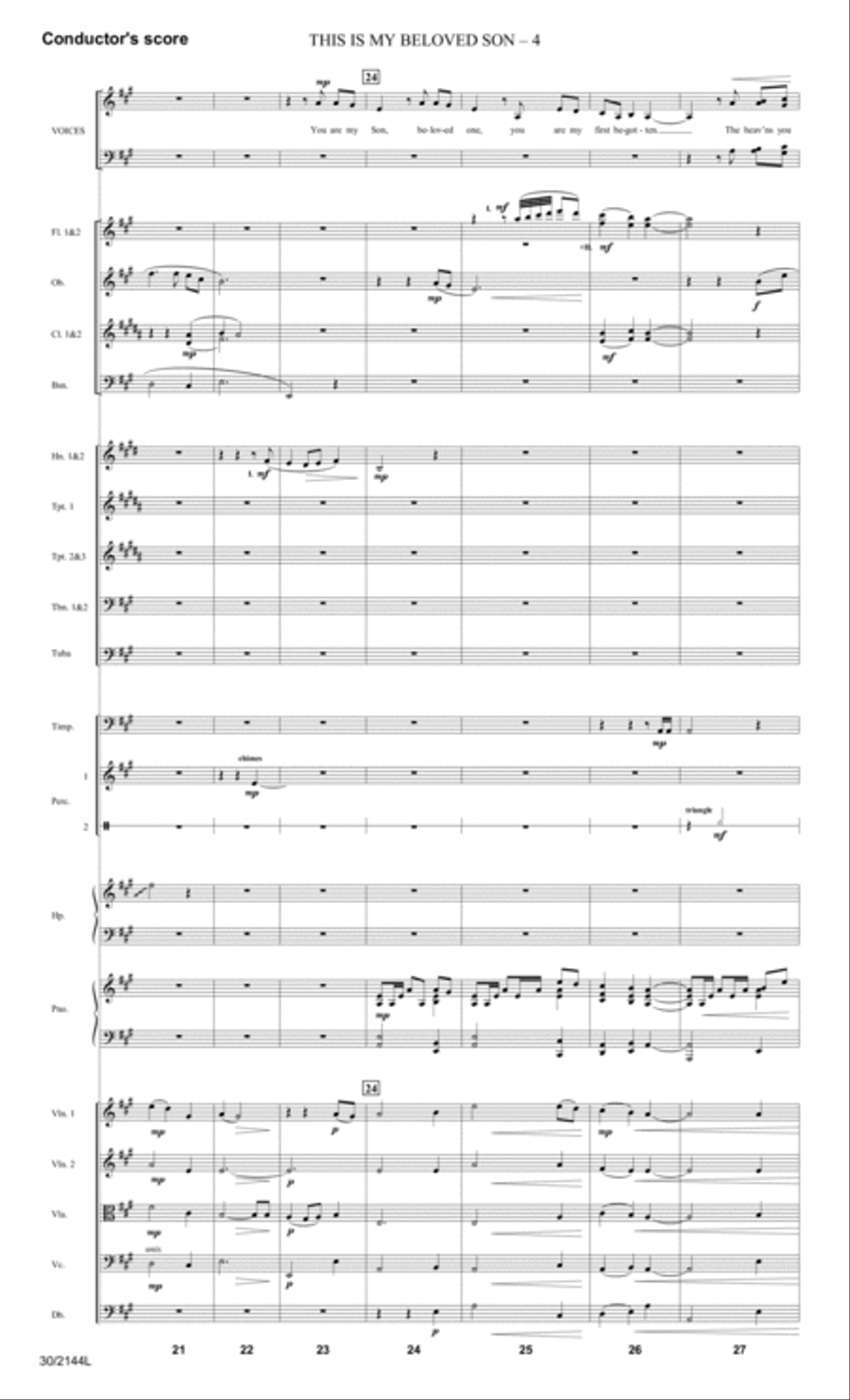 This Is My Beloved Son - Orchestral Score and Parts Full Orchestra scores gallery preview page 6