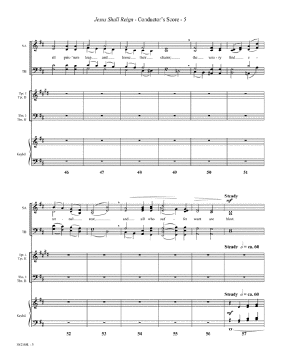 Jesus Shall Reign - Brass Score/Parts Trombone scores gallery preview page 6