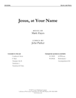 Jesus, at Your Name - Brass Score/Parts mini preview