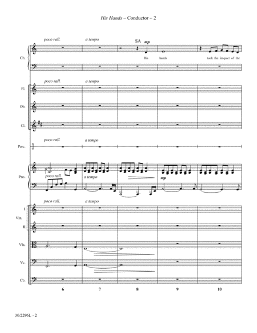 His Hands - Small Orchestra Score and Parts Chamber Orchestra scores gallery preview page 4
