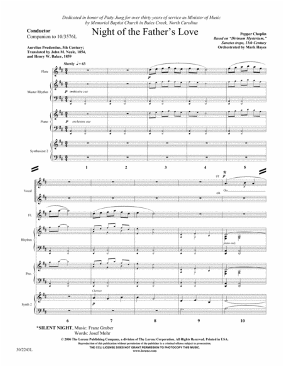 Night of the Father's Love - Flute, Rhythm, and Digital Keyboard(s) Full Orchestra scores gallery preview page 3