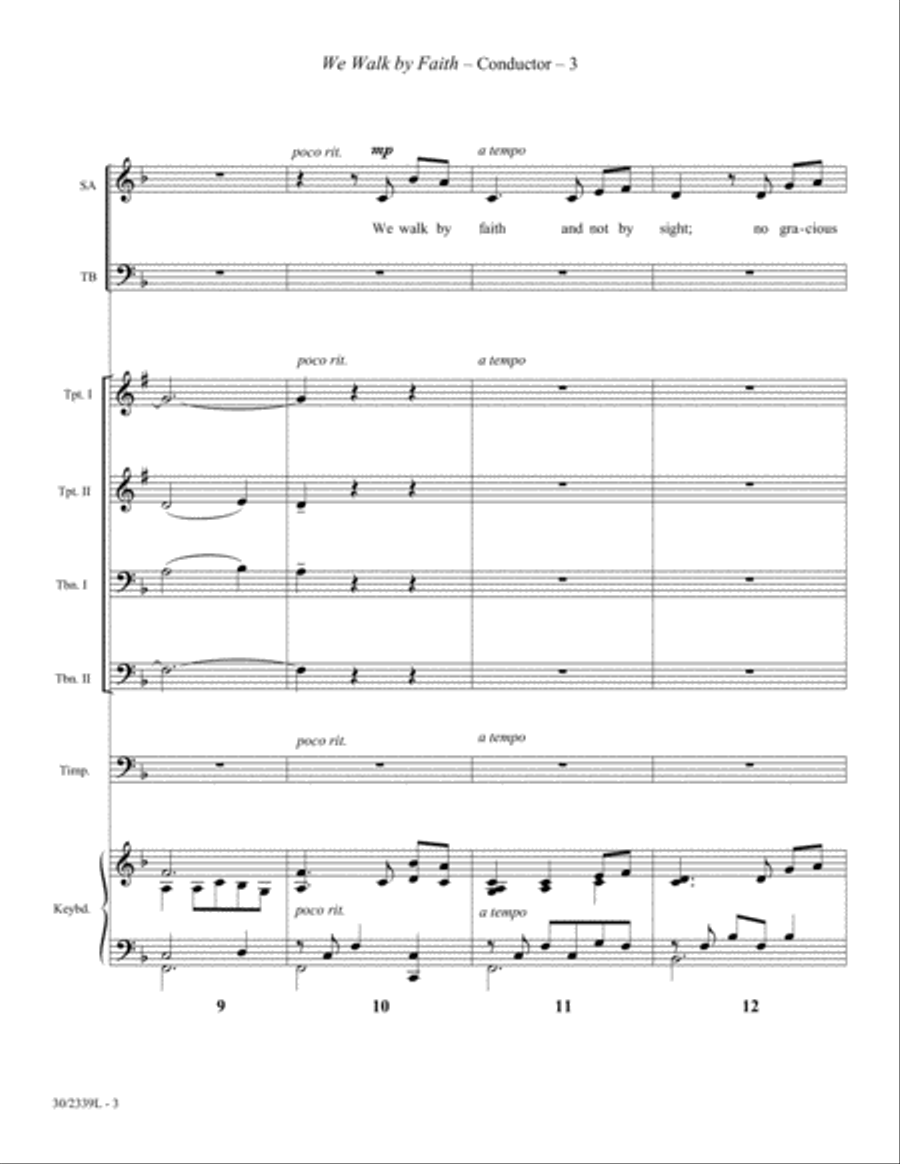 We Walk by Faith - Brass and Timpani Score/Parts Trombone scores gallery preview page 5