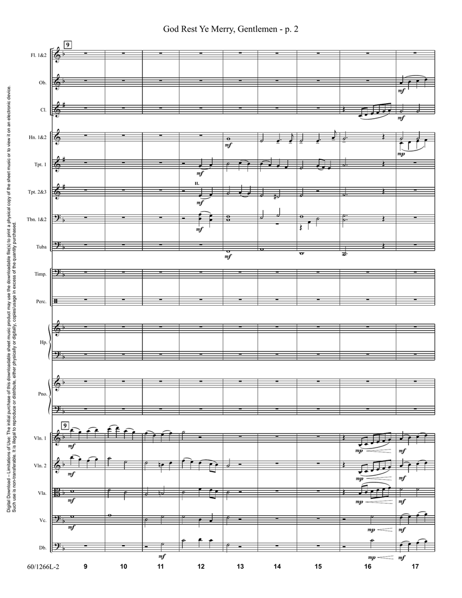 God Rest Ye Merry, Gentlemen (Digital Download) Full Orchestra scores gallery preview page 2