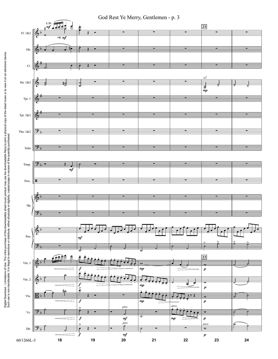 God Rest Ye Merry, Gentlemen (Digital Download) Full Orchestra scores gallery preview page 3