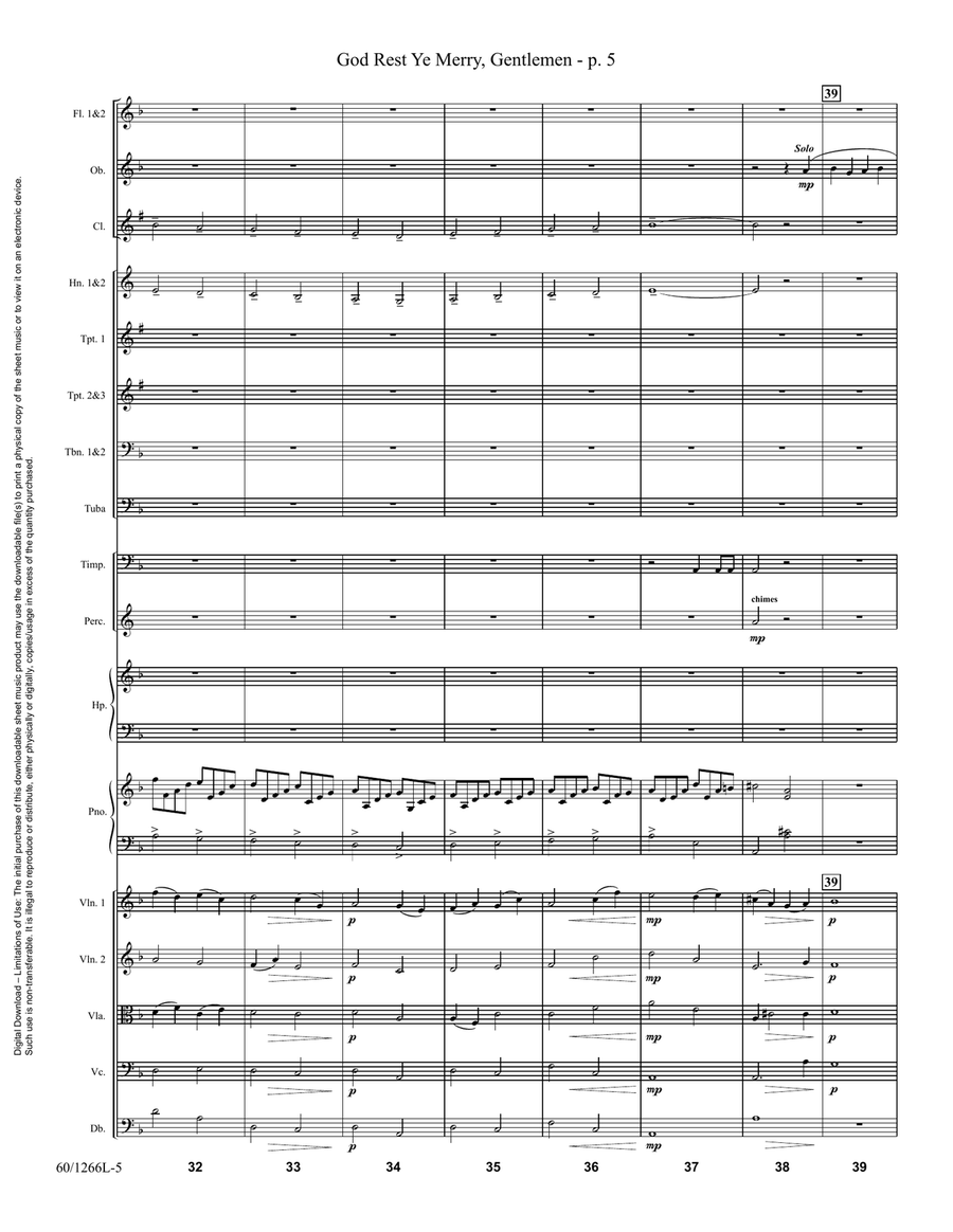 God Rest Ye Merry, Gentlemen (Digital Download) Full Orchestra scores gallery preview page 5