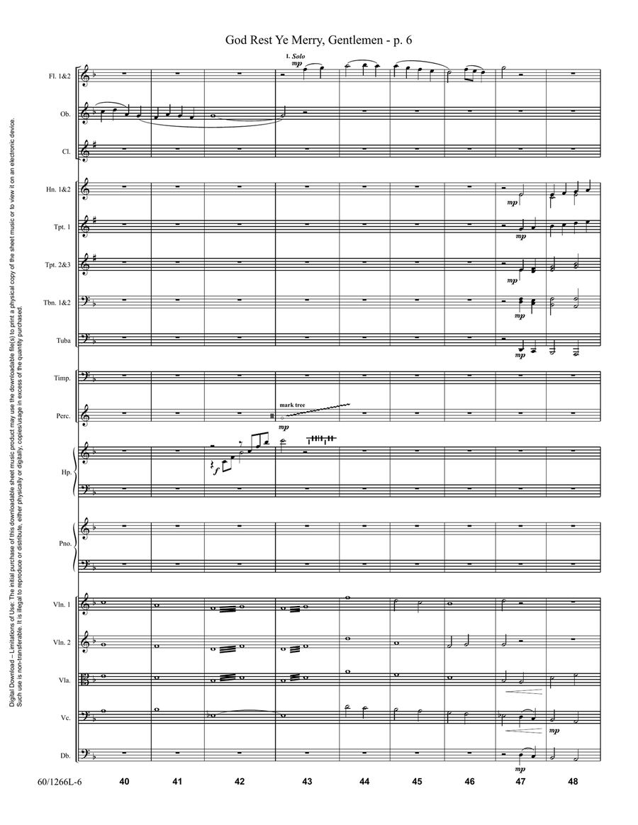 God Rest Ye Merry, Gentlemen (Digital Download) Full Orchestra scores gallery preview page 6