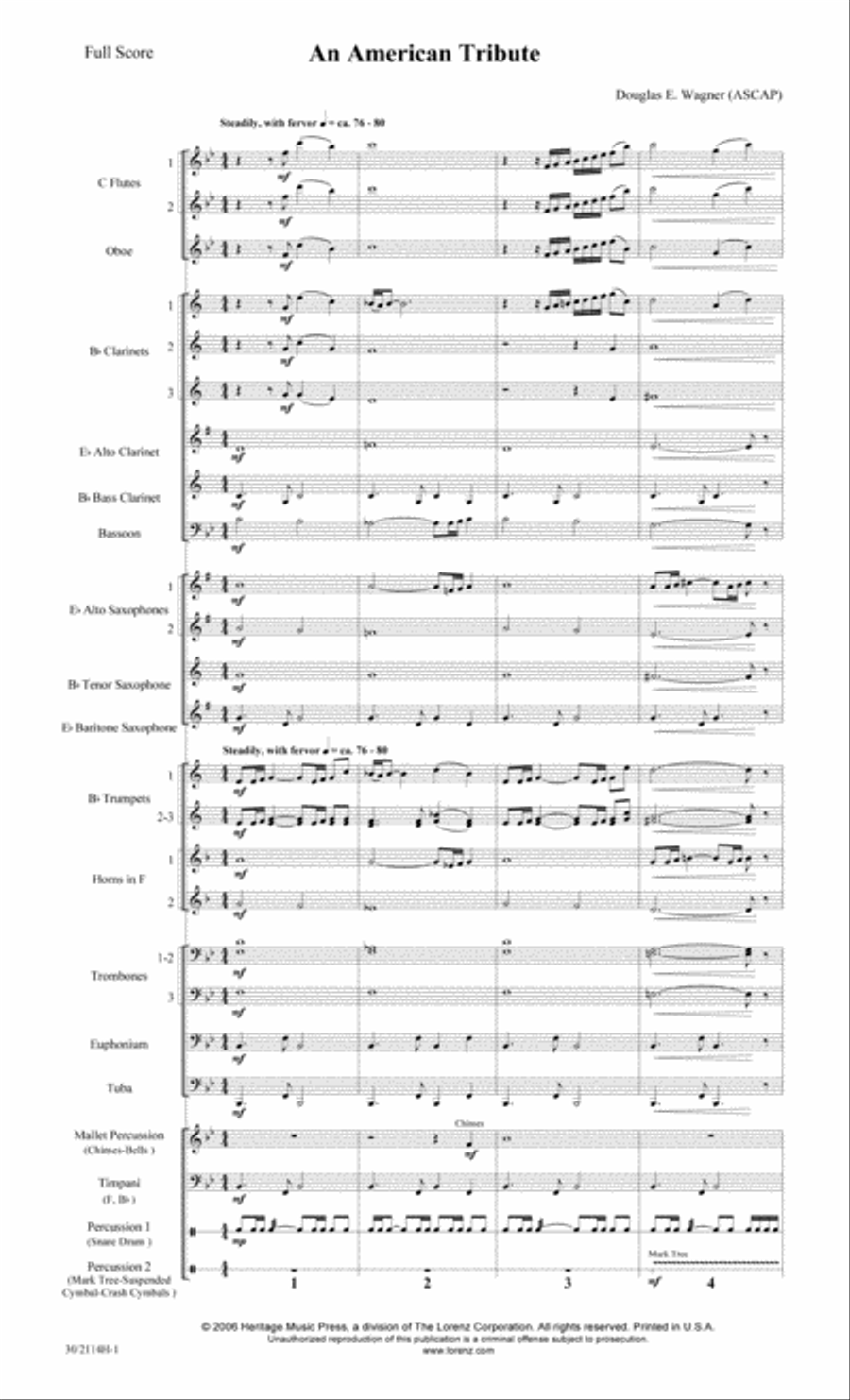 An American Tribute - Concert Band Score and Parts Concert Band scores gallery preview page 3