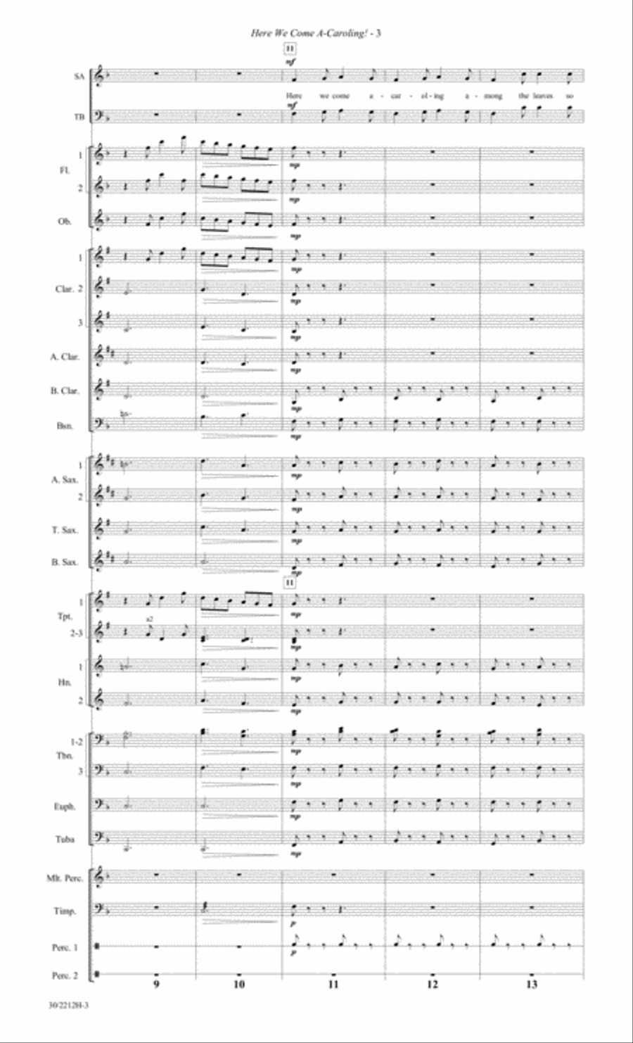 Here We Come A-Caroling! - Concert Band Score and Parts Concert Band scores gallery preview page 5