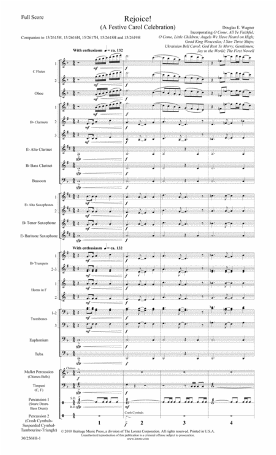 Rejoice! - Concert Band Score/Parts Choir scores gallery preview page 3