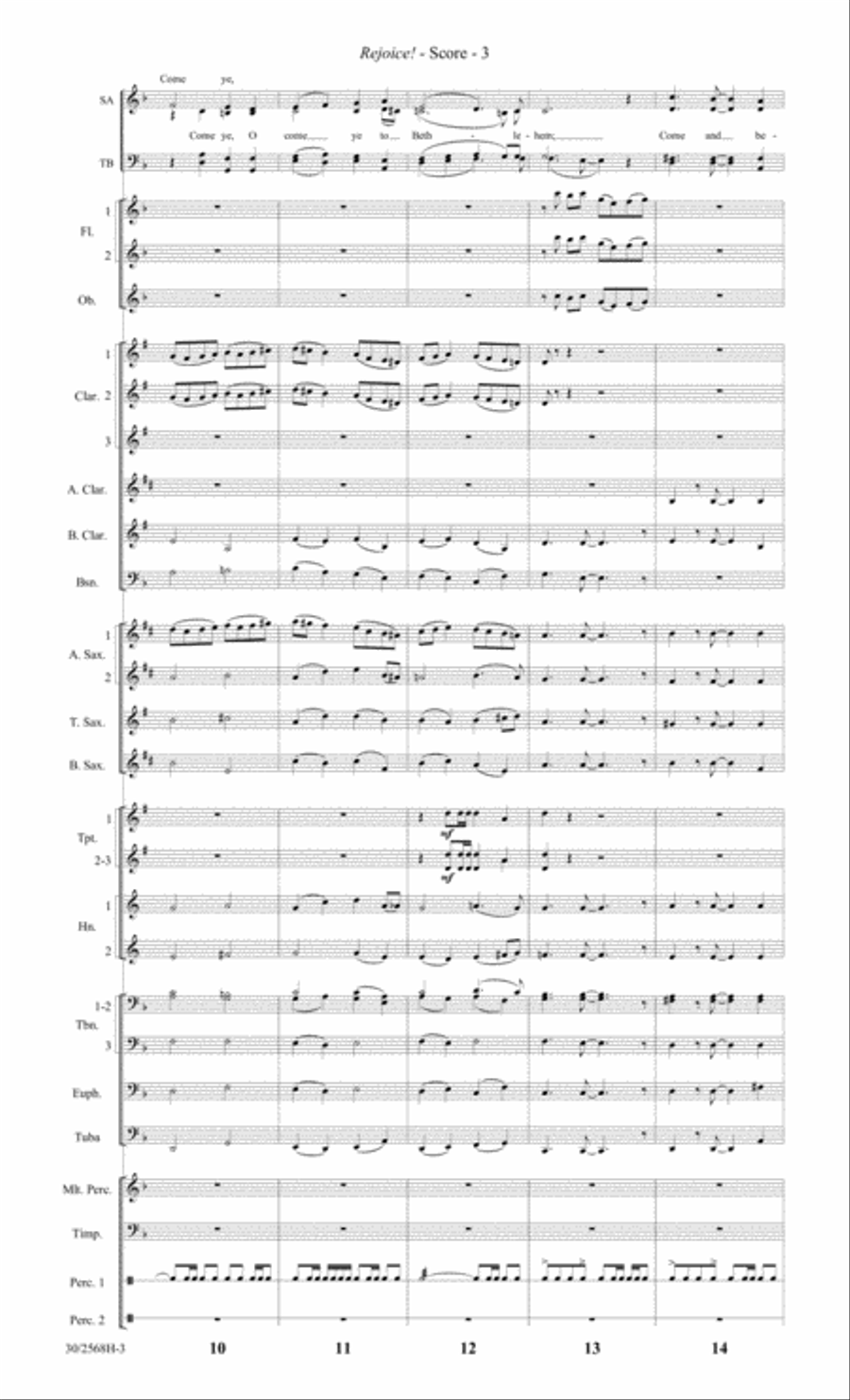 Rejoice! - Concert Band Score/Parts Choir scores gallery preview page 5