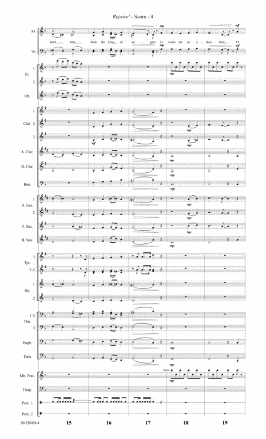 Rejoice! - Concert Band Score/Parts Choir scores gallery preview page 6