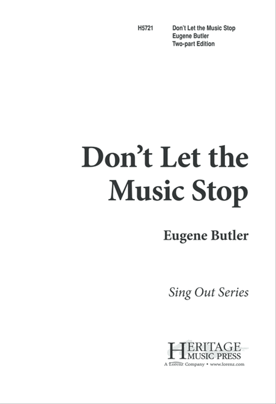 Don't Let the Music Stop (Digital Download) 2-Part scores gallery preview page 1