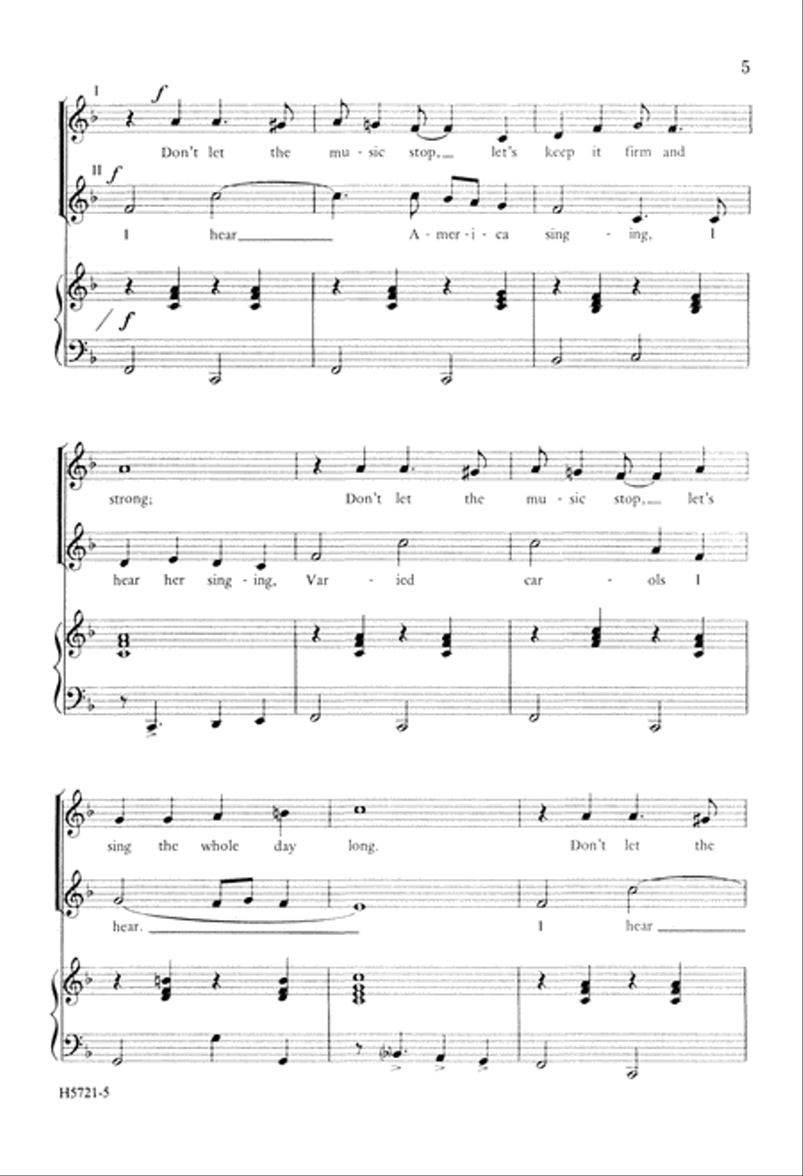 Don't Let the Music Stop (Digital Download) 2-Part scores gallery preview page 5
