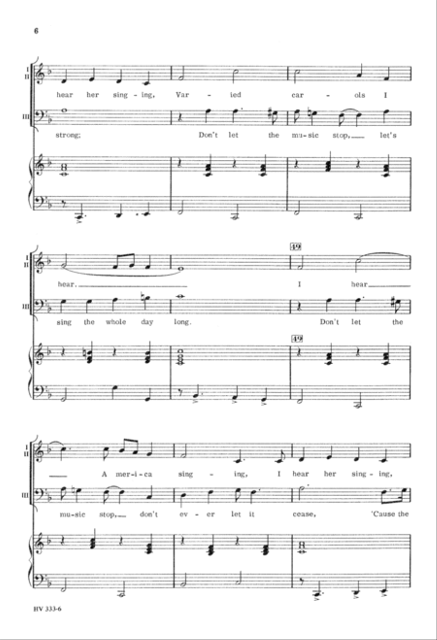 Don't Let the Music Stop (Digital Download) 3-Part scores gallery preview page 6