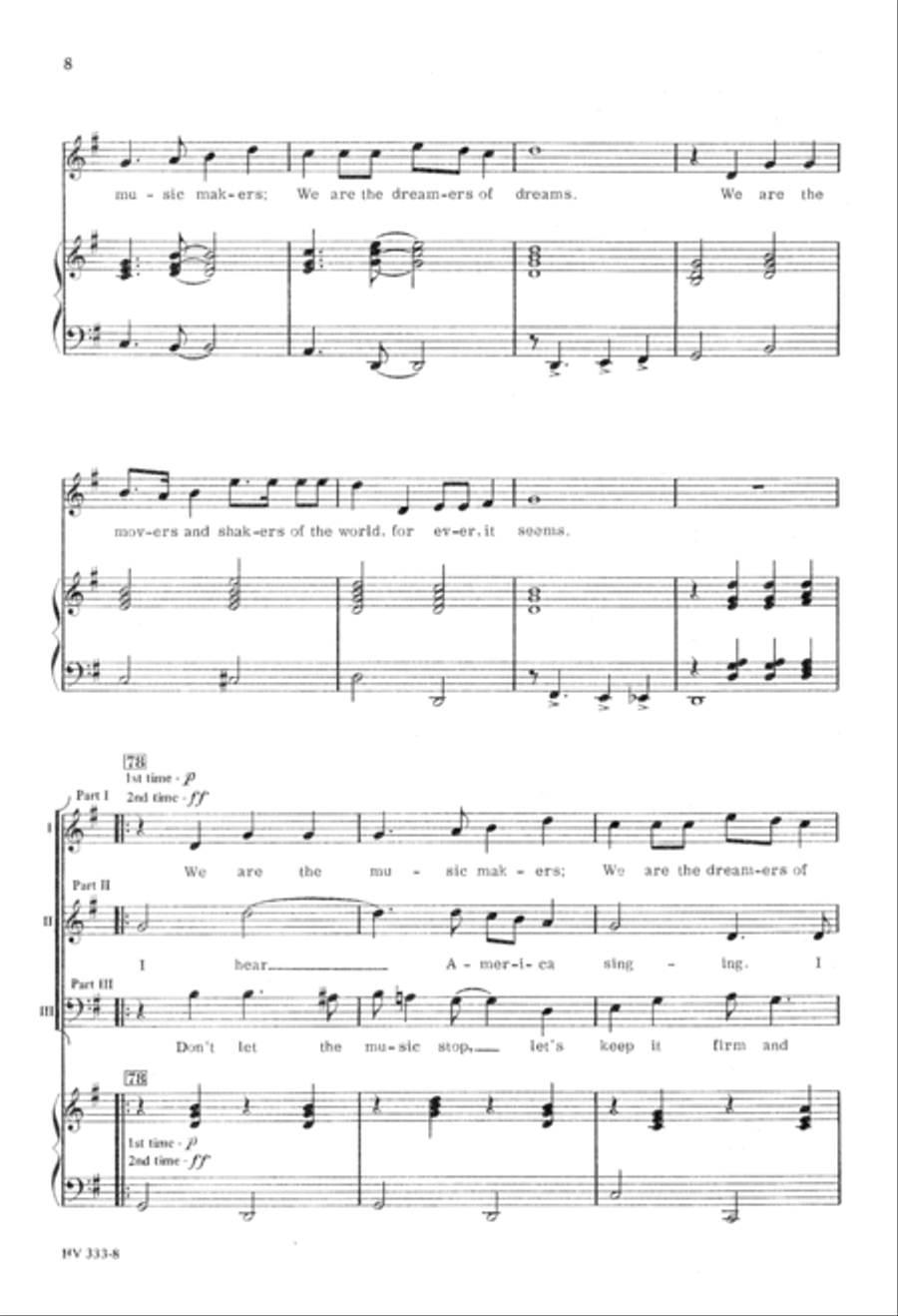 Don't Let the Music Stop (Digital Download) 3-Part scores gallery preview page 8