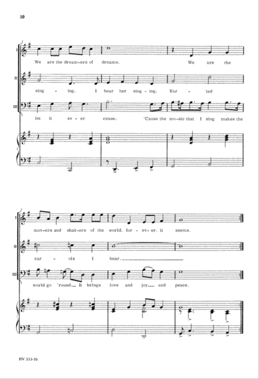 Don't Let the Music Stop (Digital Download) 3-Part scores gallery preview page 10
