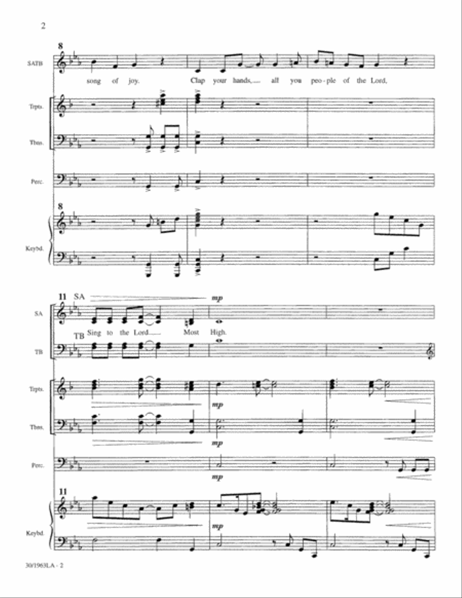Clap Your Hands! - Brass and Timpani Score and Parts Trombone scores gallery preview page 2
