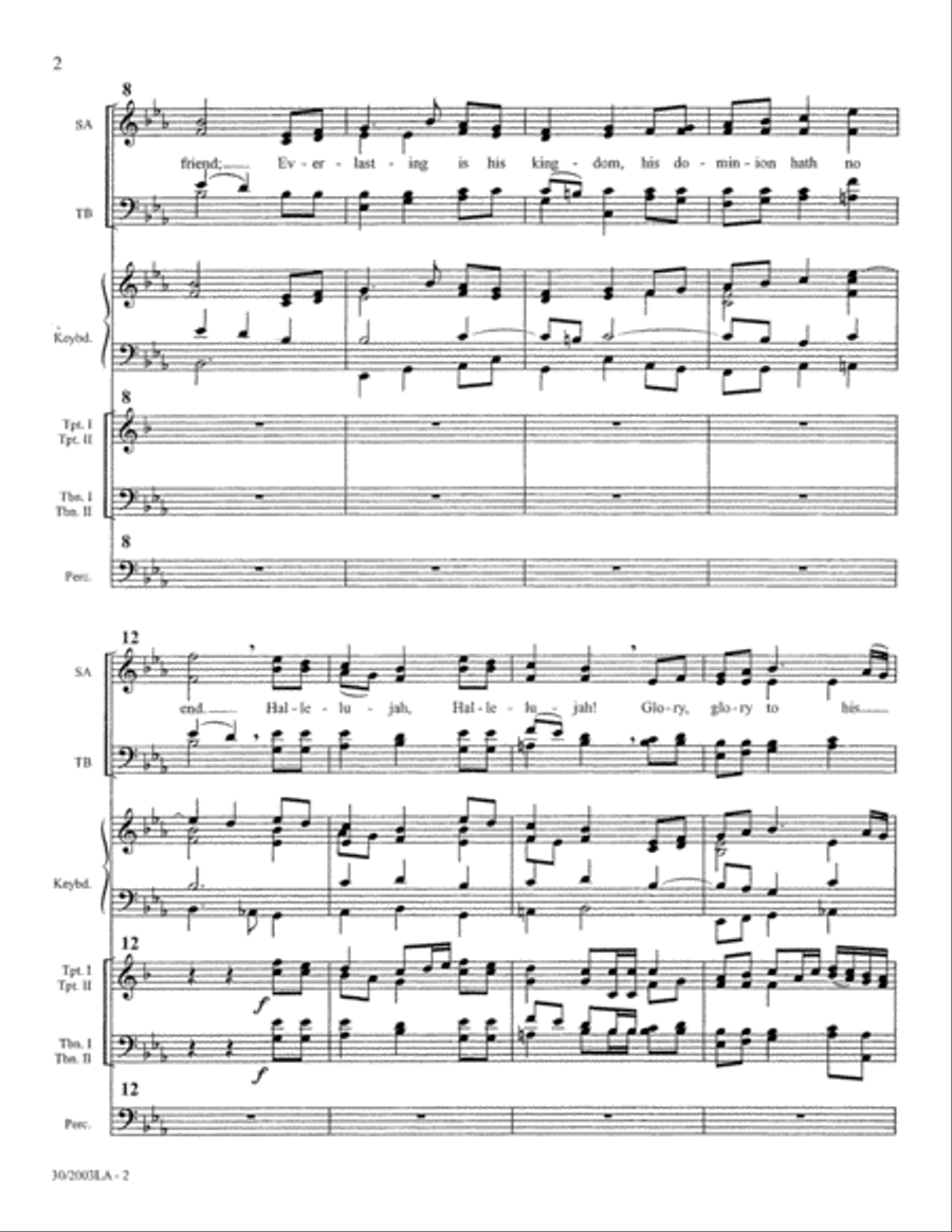 He Shall Reign - Brass and Percussion Score and Parts Trombone scores gallery preview page 4