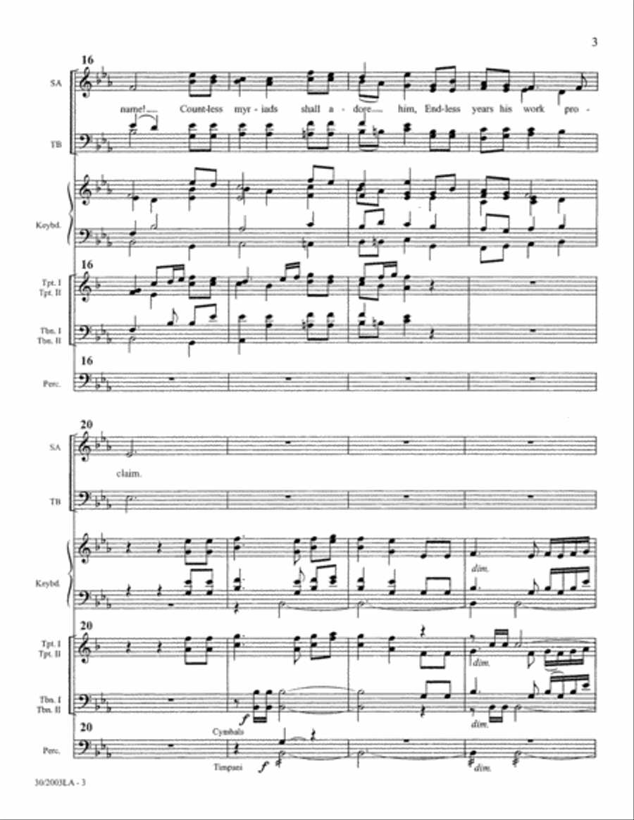 He Shall Reign - Brass and Percussion Score and Parts Trombone scores gallery preview page 5
