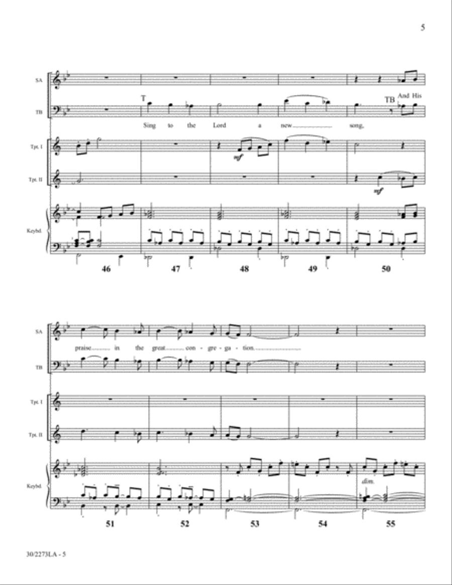 The High Praises of God - 2 Trumpets Score and Parts Trumpet Duet scores gallery preview page 5