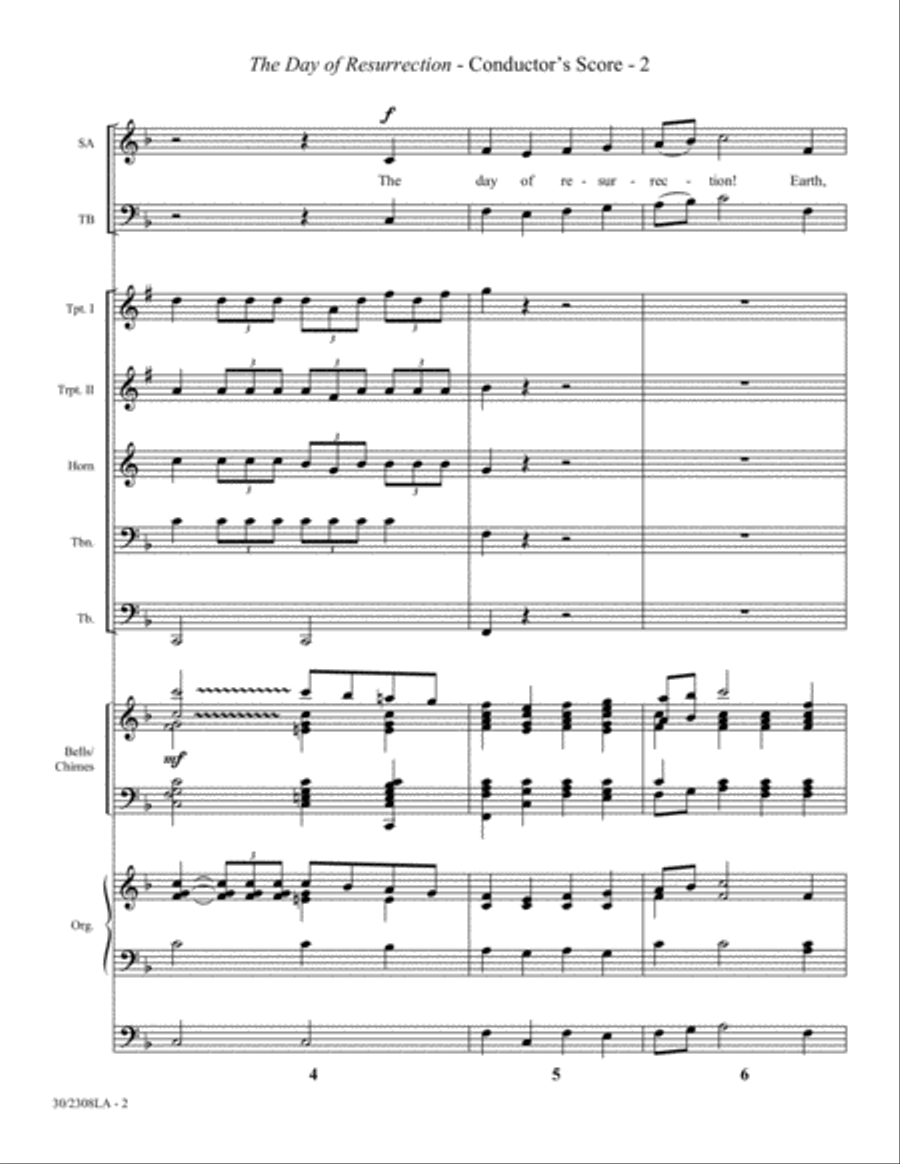 The Day of Resurrection - Instrumental Parts 5-Octaves scores gallery preview page 4