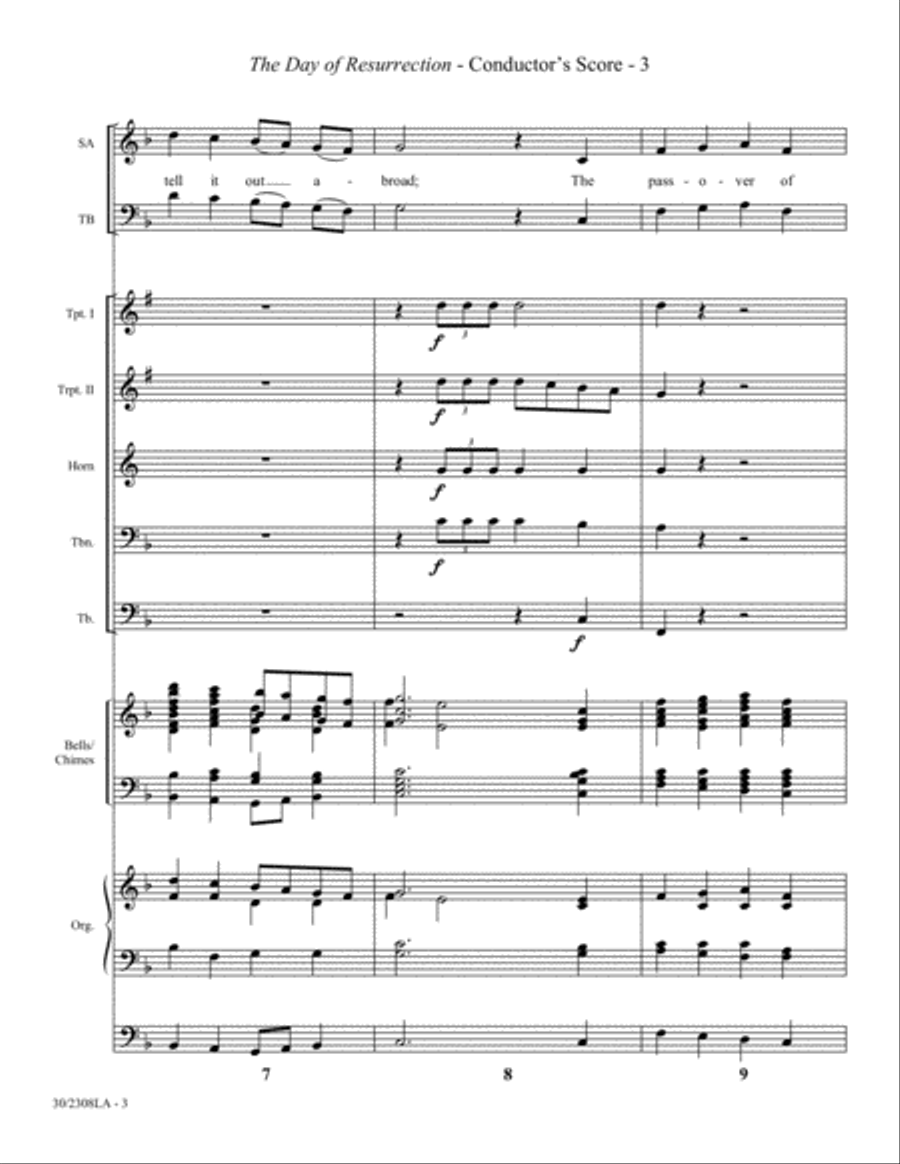 The Day of Resurrection - Instrumental Parts 5-Octaves scores gallery preview page 5