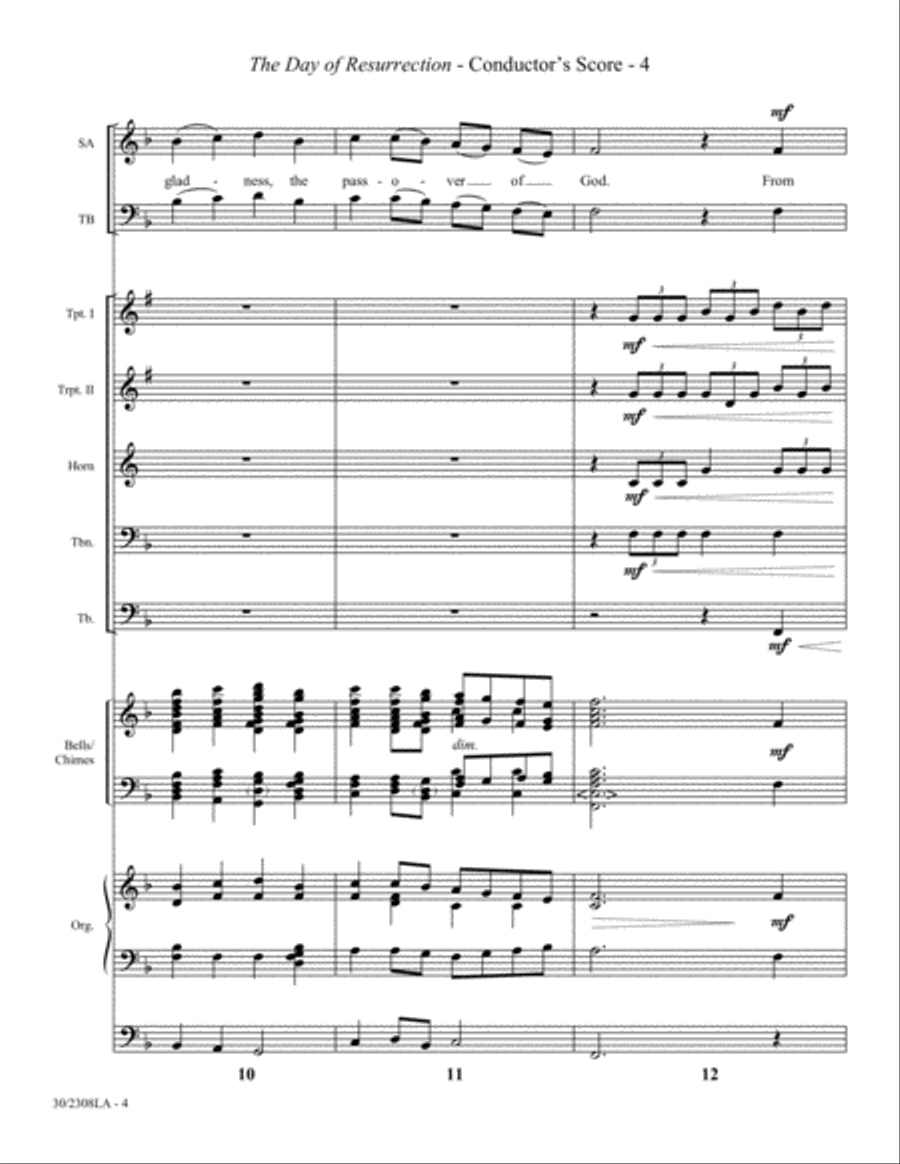 The Day of Resurrection - Instrumental Parts 5-Octaves scores gallery preview page 6