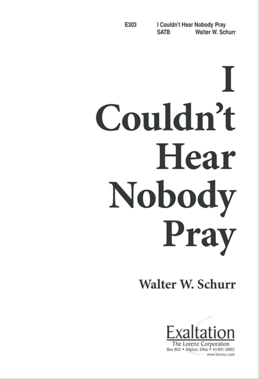 I Couldn't Hear Nobody Pray (Digital Download) 4-Part scores gallery preview page 1