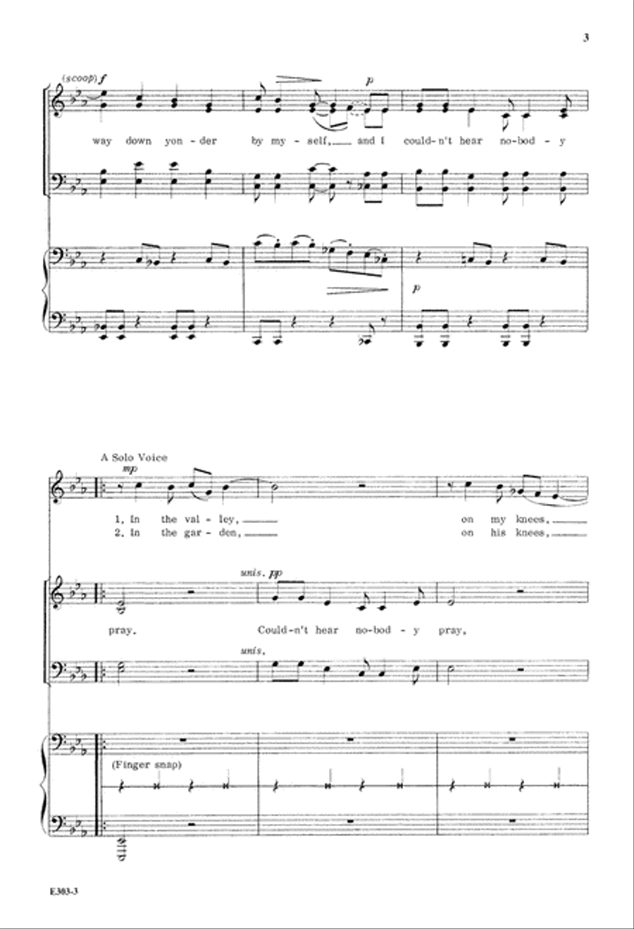 I Couldn't Hear Nobody Pray (Digital Download) 4-Part scores gallery preview page 3